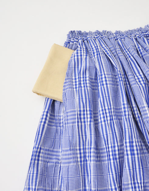 タックドビーチェックのギャザースカート